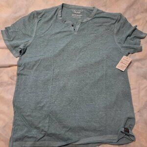 Lucky brand short sleeve mens shirt, two button front, brand new with tags, size
